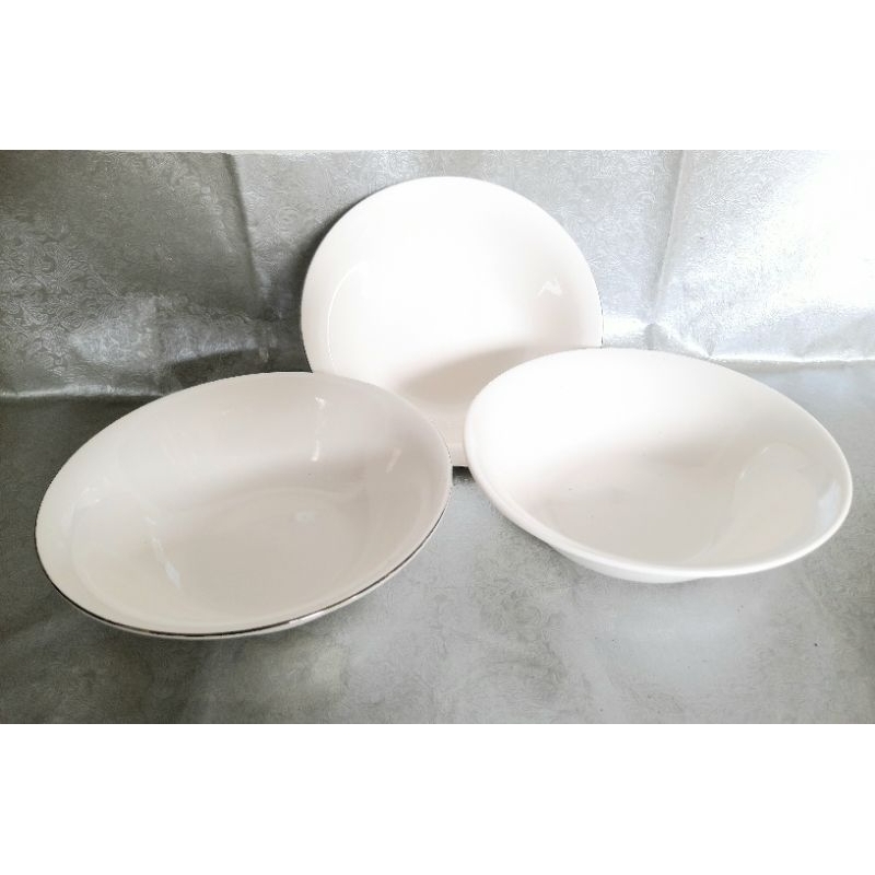 PROMO CUCI GUDANG Piring Coupe Putih Polos St.James