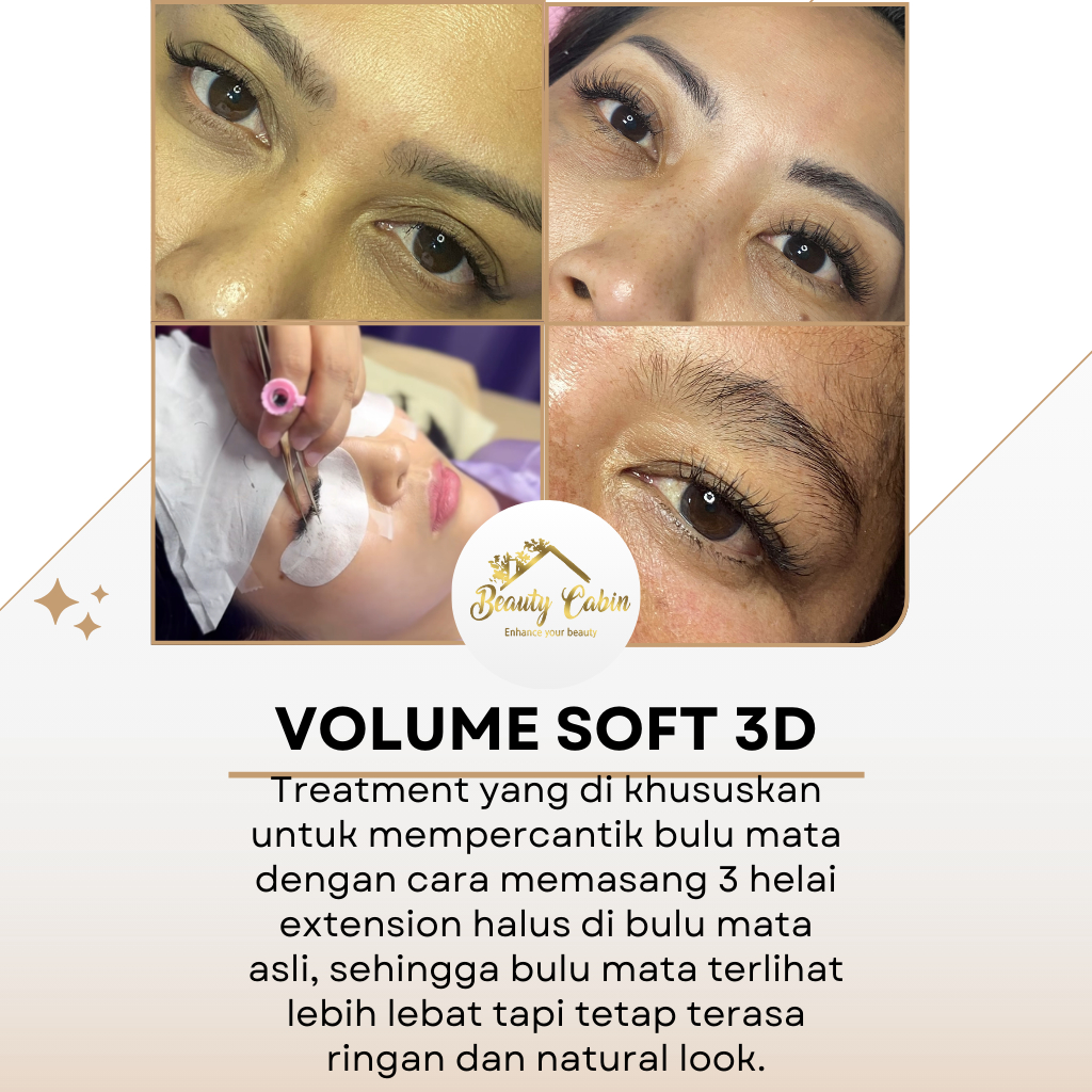 BEAUTY CABIN VOUCHER RETOUCH (4 WEEKS) EYELASH EXTENSION VOLUME SOFT (3D)