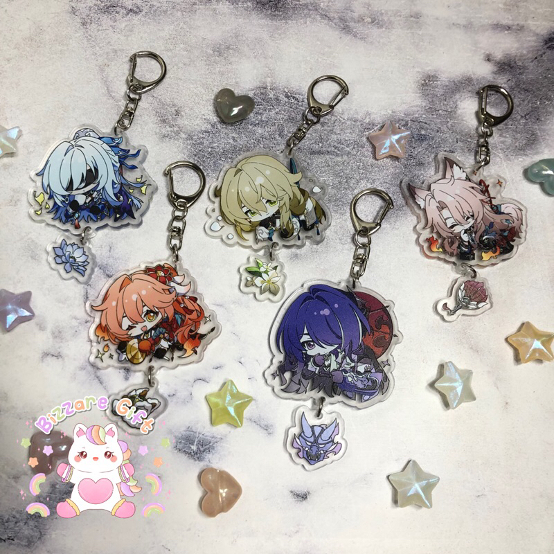 Honkai Star Rail HSR Keychain Gantungan Kunci Anime Ganci Kafka Trailblazer March 7th Danheng Firefl