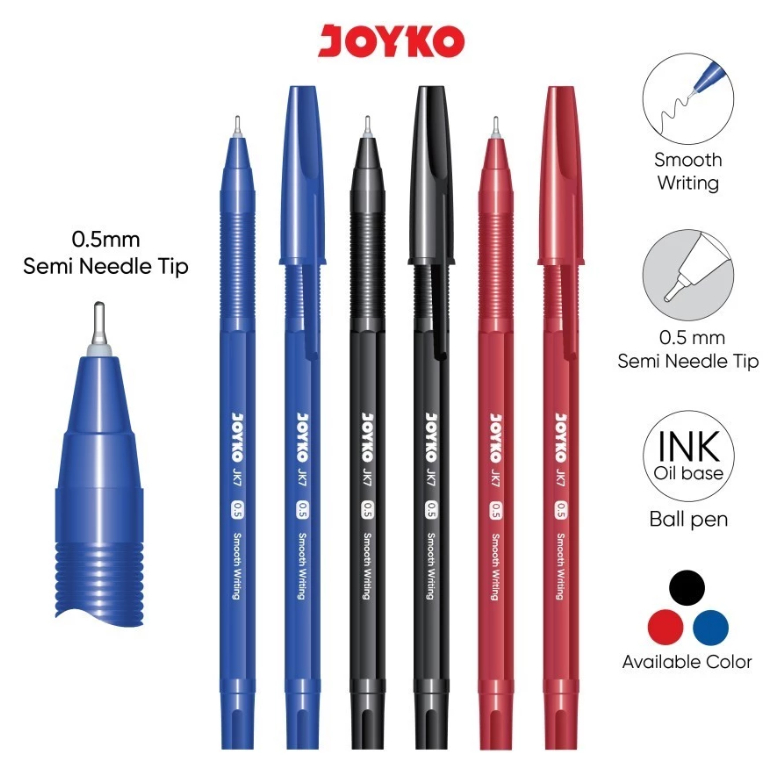

Joyko Ball Pen JK-7 Pulpen DIJUAL LUSINAN / BOX Pena 0.5 mm