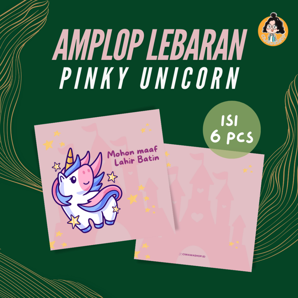 

AMPLOP UNICORN LEBARAN WARNA PINK [6PCS]