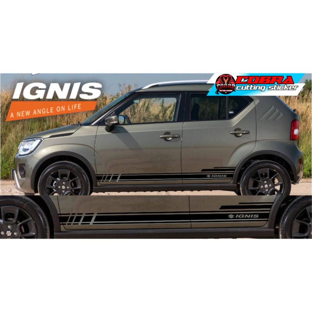 STICKER STIKER MOBIL SUZUKI IGNIS CUTTING STICKER MOBIL BODY SAMPING MOBIL SUZUKI