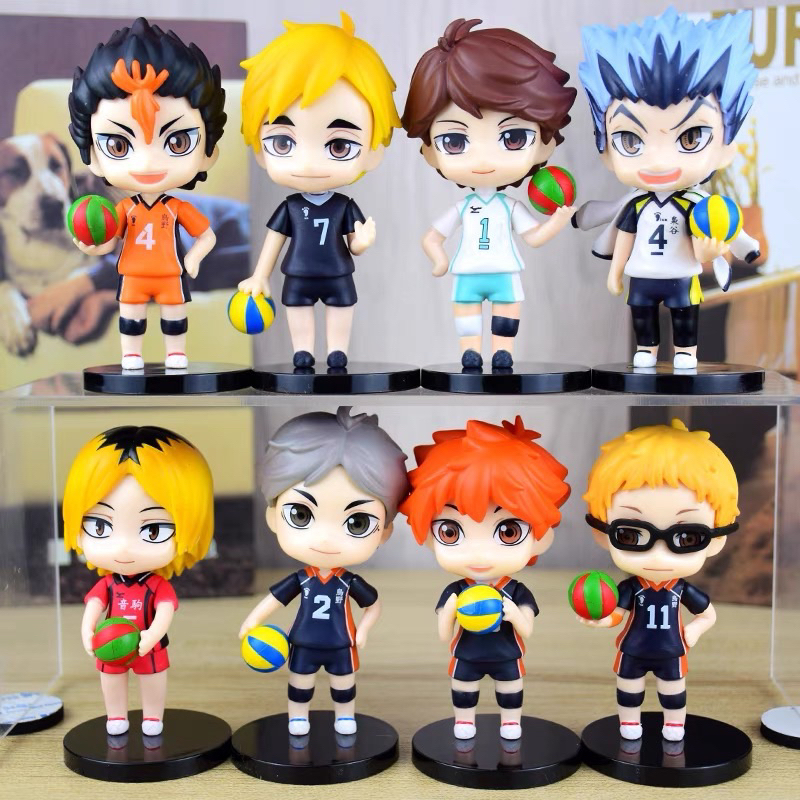 Ornamen Miniatur Action Figure Anime Kartun Haikyuu Figur Anak Laki-Laki Bola Voli