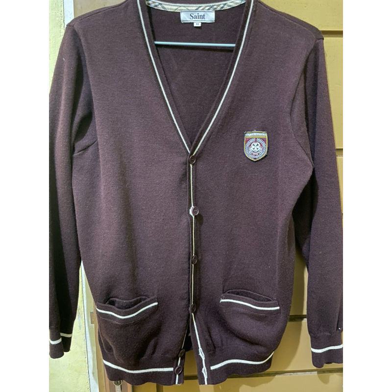 prelove cardigan academia maroon