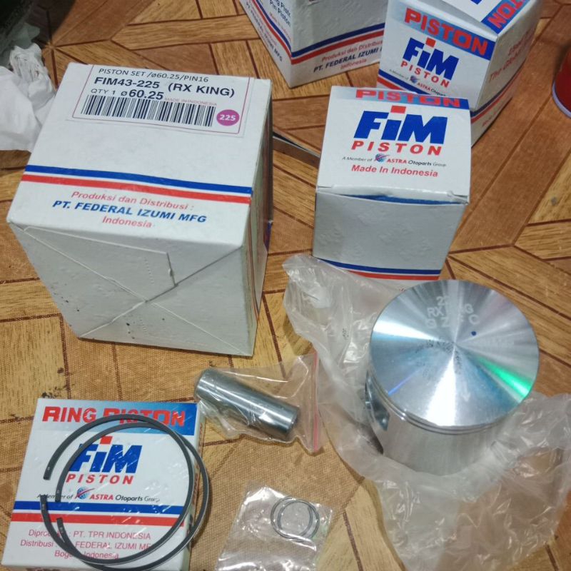 Piston ring rx king os 225 komplit
