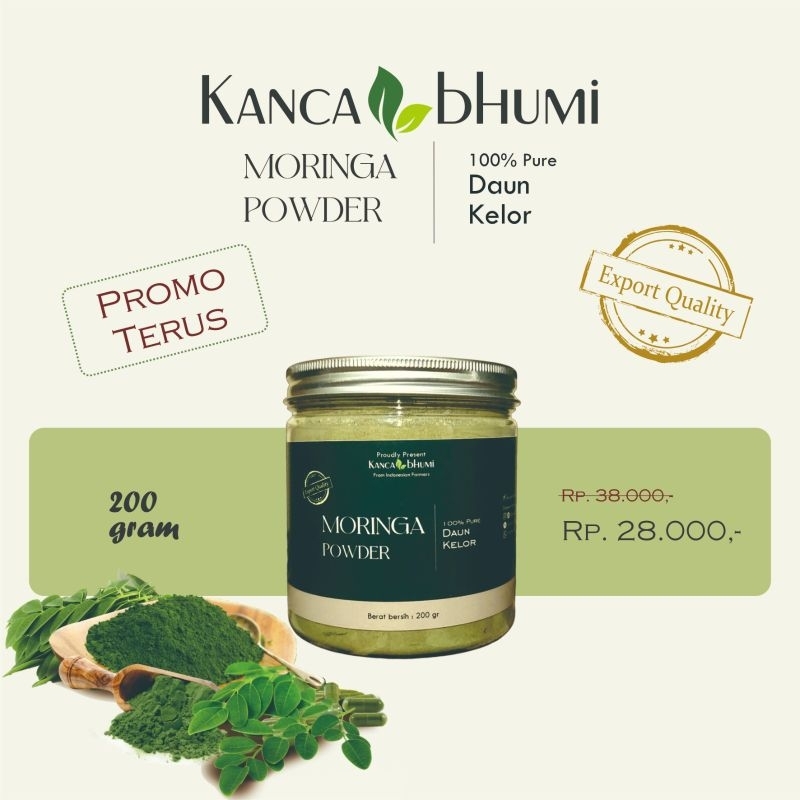 

Kanca Bhumi Kelor Bubuk / Moringa Powder 200 gram