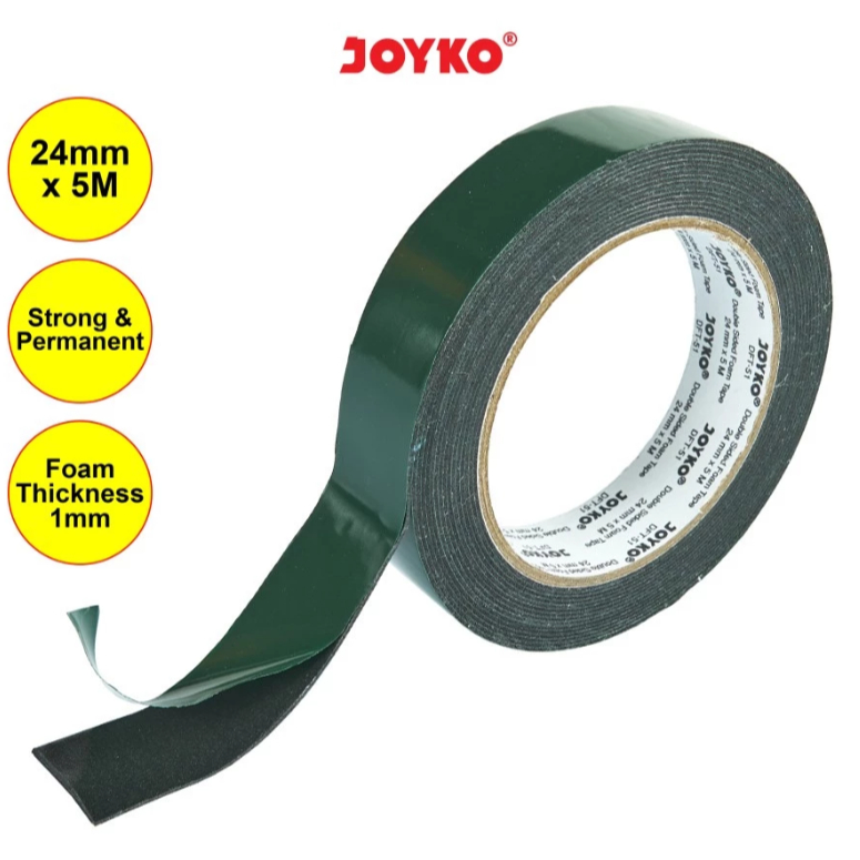 

Joyko Double Sided Foam DFT-51 Daimaru Double Tape 24mm Murah