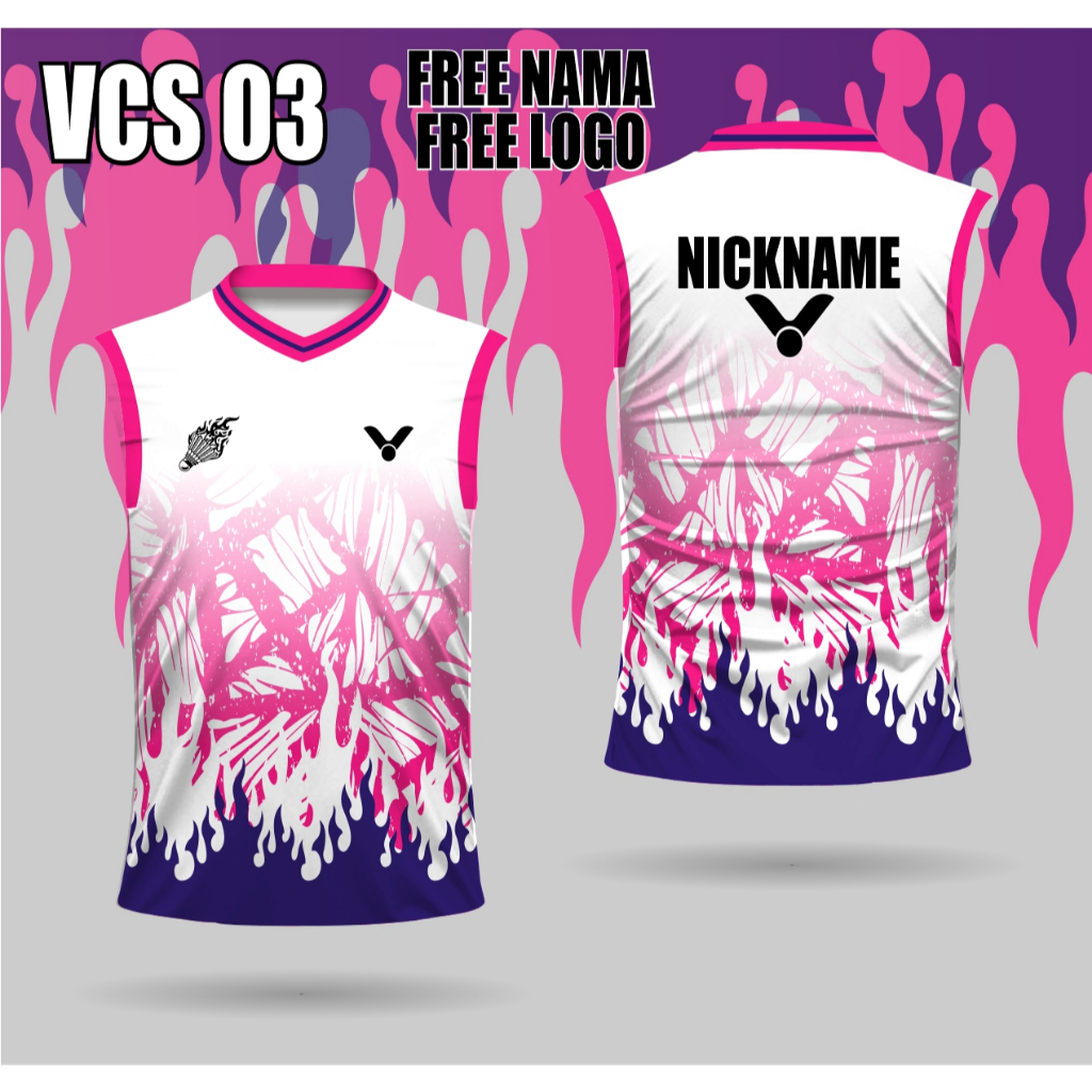 JERSEY SINGLET BAJU BADMINTON BULUTANGKIS CUSTOM FREE CUSTOM DESIGN