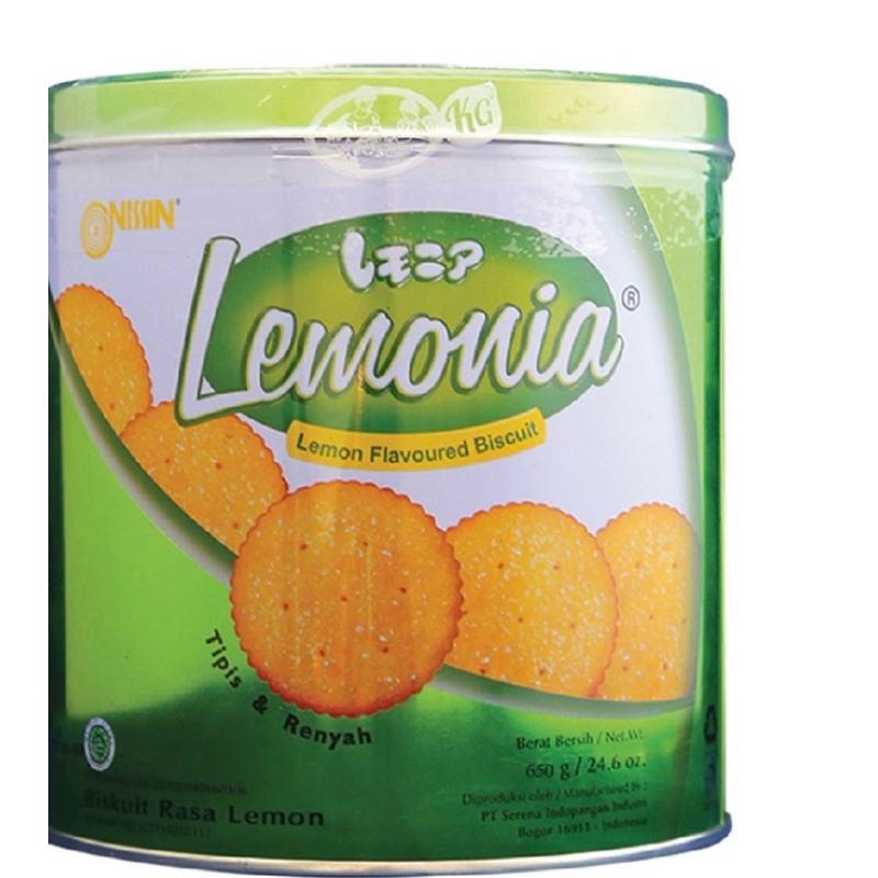 

nissin lemonia biskuit rasa lemon kaleng 650g