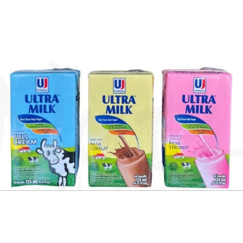 

Ultra Milk 125ml All Varian (coklat, stroberi, full cream)