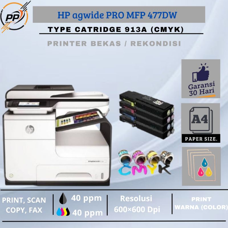 Printer Hp PageWide pro MFP 477dw 477 Include Chipless Siap Pakai Bergaransi (Scond)