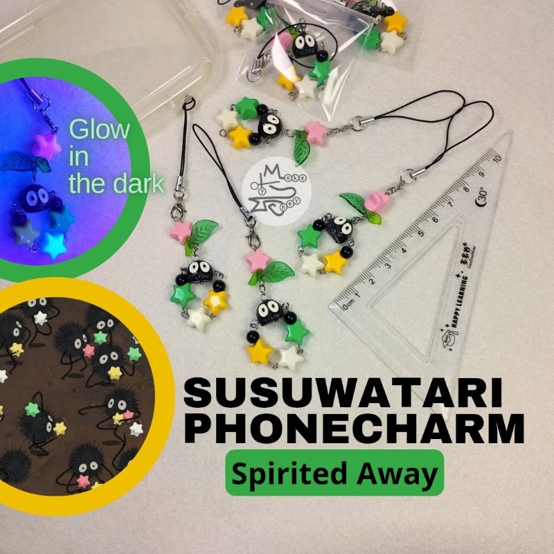 Phonecham Susuwatari Spirited Away Ghibli/ Gantungan HP Susuwatari Spirited Away Ghibli/ Phone charm
