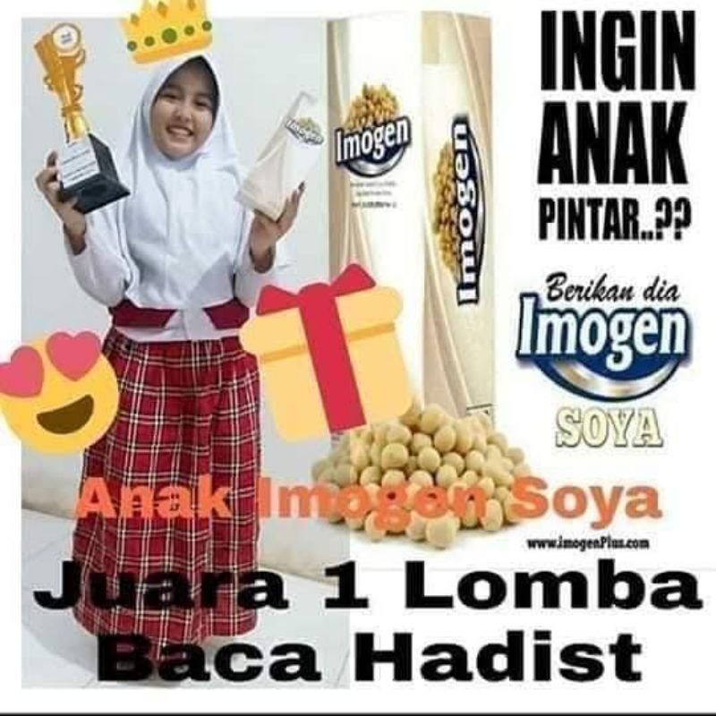 

IMOGEN SOYA UNTUK MENAMBANH BB DAN KECERDASAN OTAK ANAK DAN DEWASA 1 Box Isi 15 saset