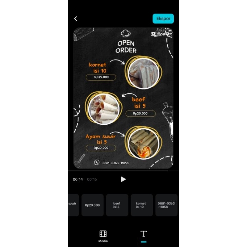 

kebab frozen harga 25.000 isi 10