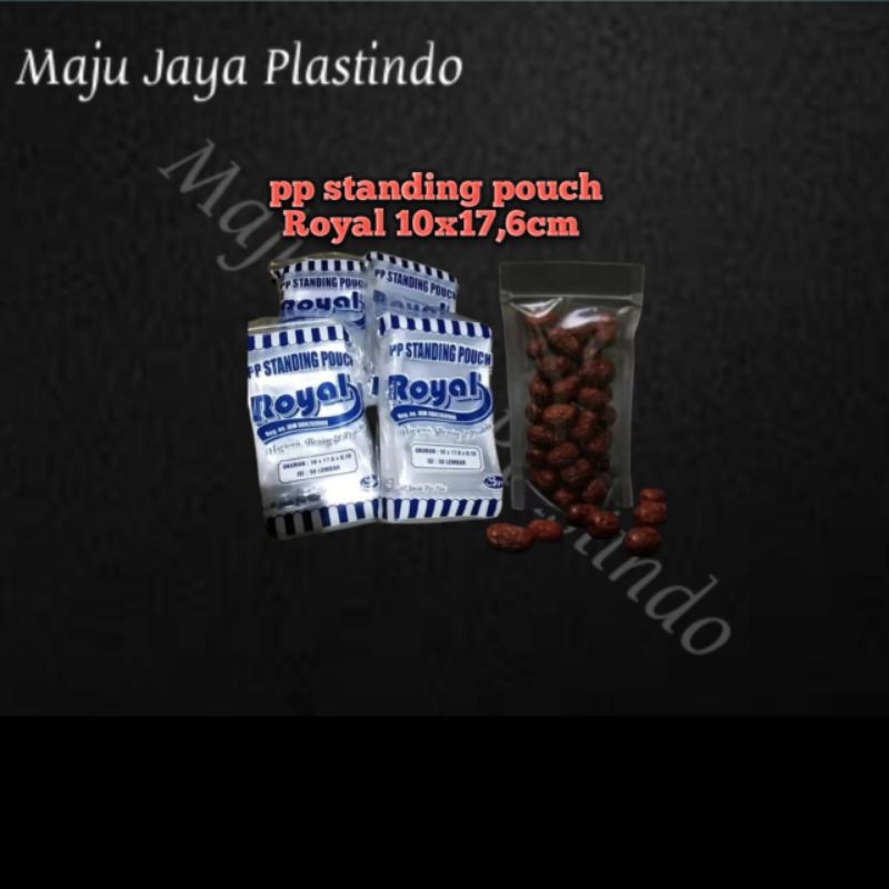 pp standing pouch / plastik klik double seal royal uk. 10 x 17.6 isi 50 lembar
