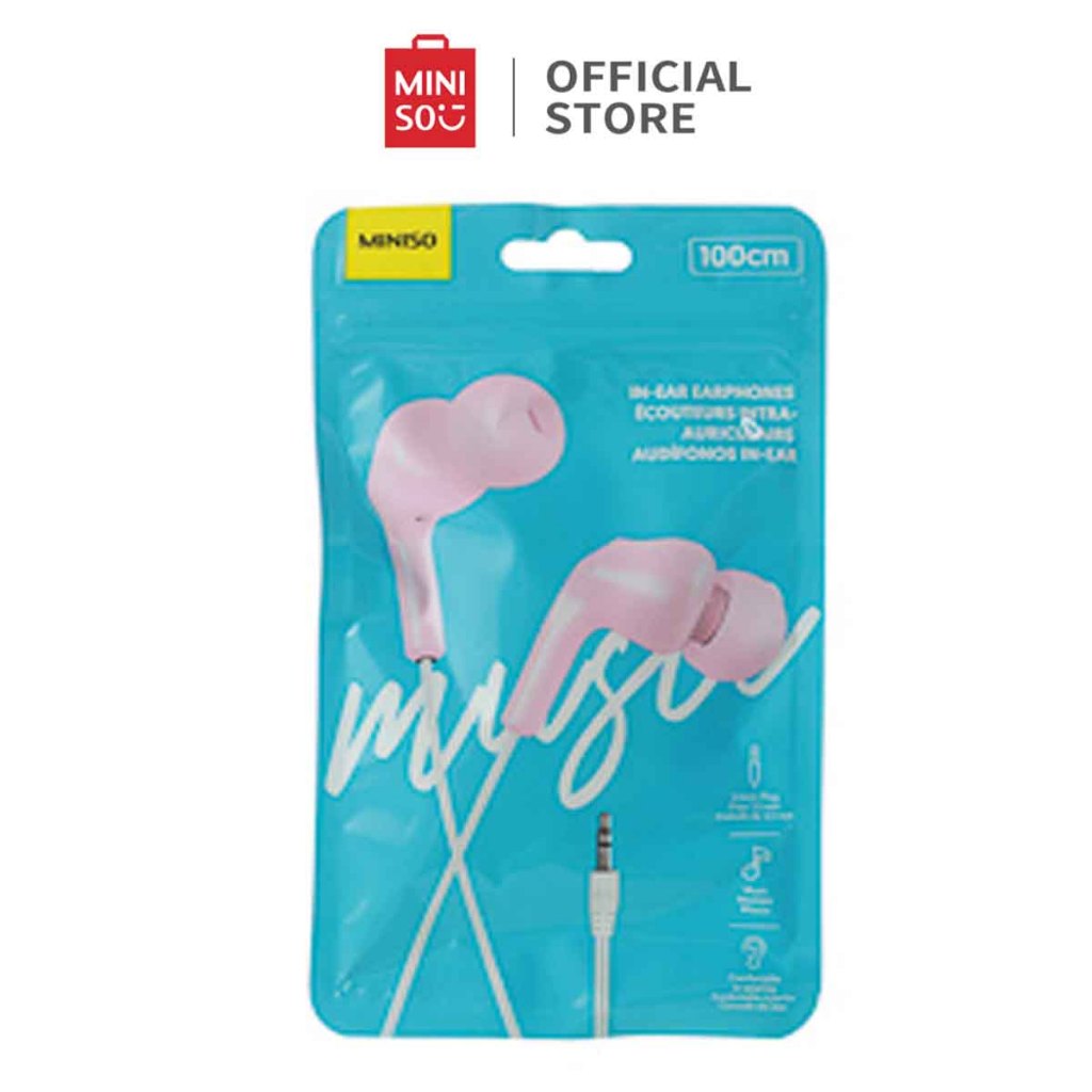 Miniso In-ear Headphones 3.5mm Wired Earphones for Music Isolasi Suara dan Kebisingan HiFi
