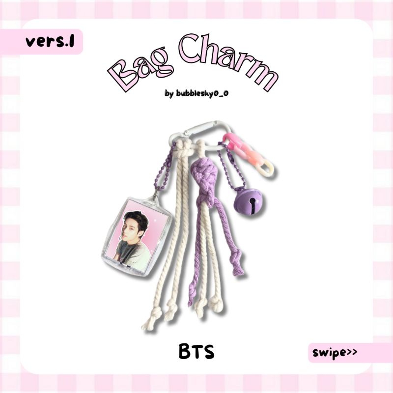 BTS Bag Charm Kpop/Gantungan tas/Gantungan kunci/Ganci/Keychain/Jin/Taehyung V/Jimin/Jhope/Suga/Jung