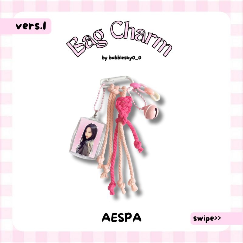VER.1 BAG CHARM ΚΡOP AESPA /GANTUNGAN KUNCI KPOP/GANCI AESPA