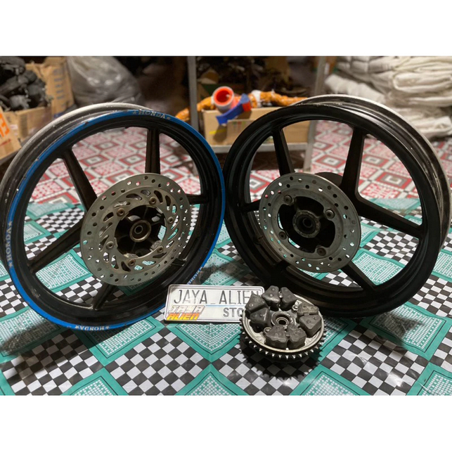 Velg Fullset Depan Belakang Tapak Lebar AXIO Motor Vixion New Nva Nvl CB 150 R OLD Megapro New Ukura
