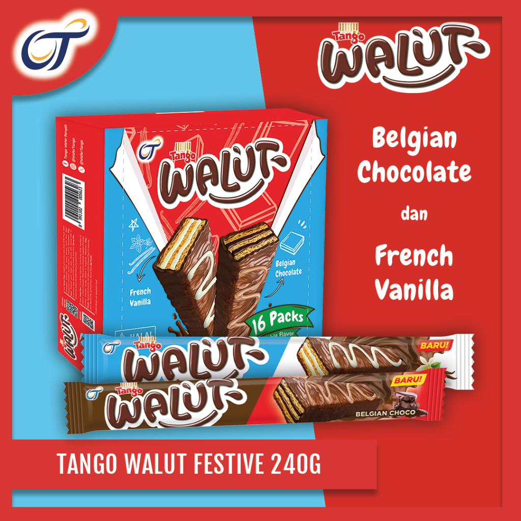 

Tango Walut Festive 240 gr [Belgian chocolate dan French Vanilla]