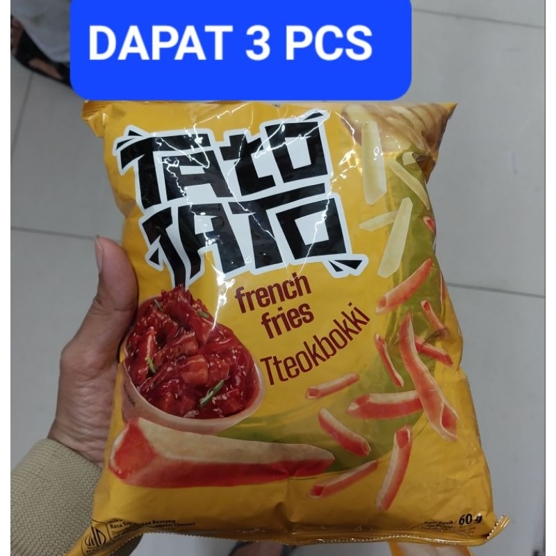 

TATO TATO French Fries Teokboki 60 GRAM Dapat 3 Pcs