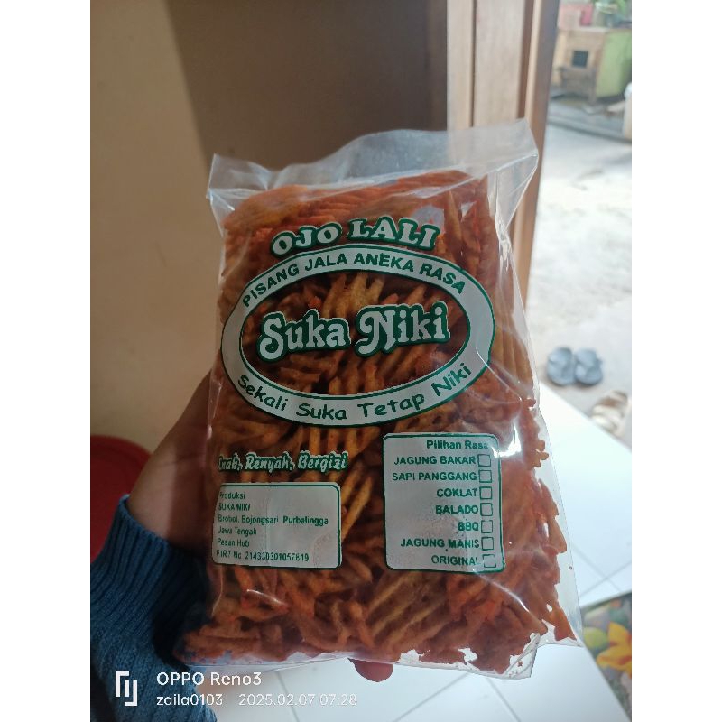 

seriping pisang jala