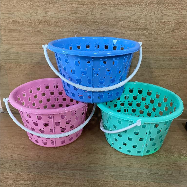 DREAMLAND KERANJANG SABUN PLASTIK BULAT SERBAGUNA WADAH PENYIMPANAN KERANJANG MAINAN