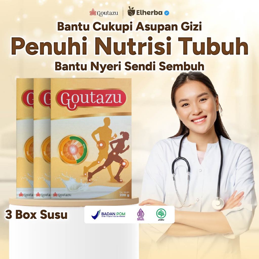 

Goutazu Susu Herbal Bubuk 3 Box Untuk Asam Urat Nyeri Sendi Meredakan Kesemutan Pegal Linu 200g