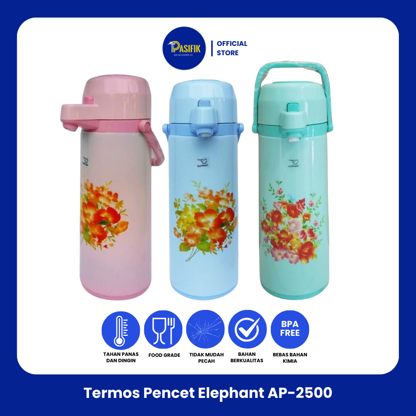 Termos Air Panas Pencet Elephant Gajah AP-2500