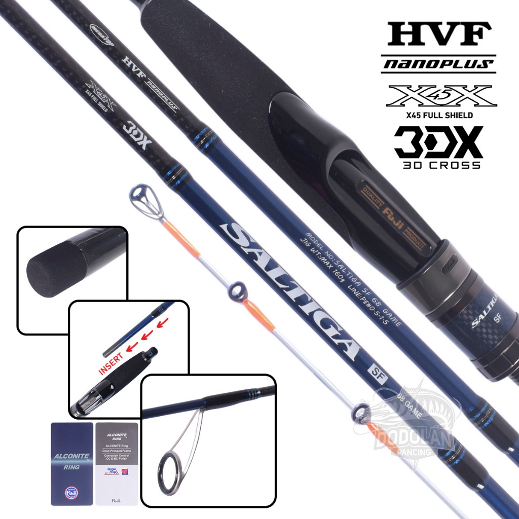Joran Jigging Daiwa Saltiga SF 68 Game | Sambung 2 | Ring Fuji Nanoplus Dodolan Pancing