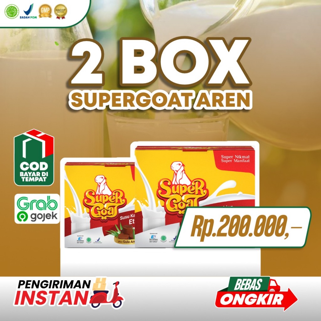 

Susu Kambing Etawa Bubuk Supergoat Super Goat Paket Segar 2 Box Susu Gula Aren