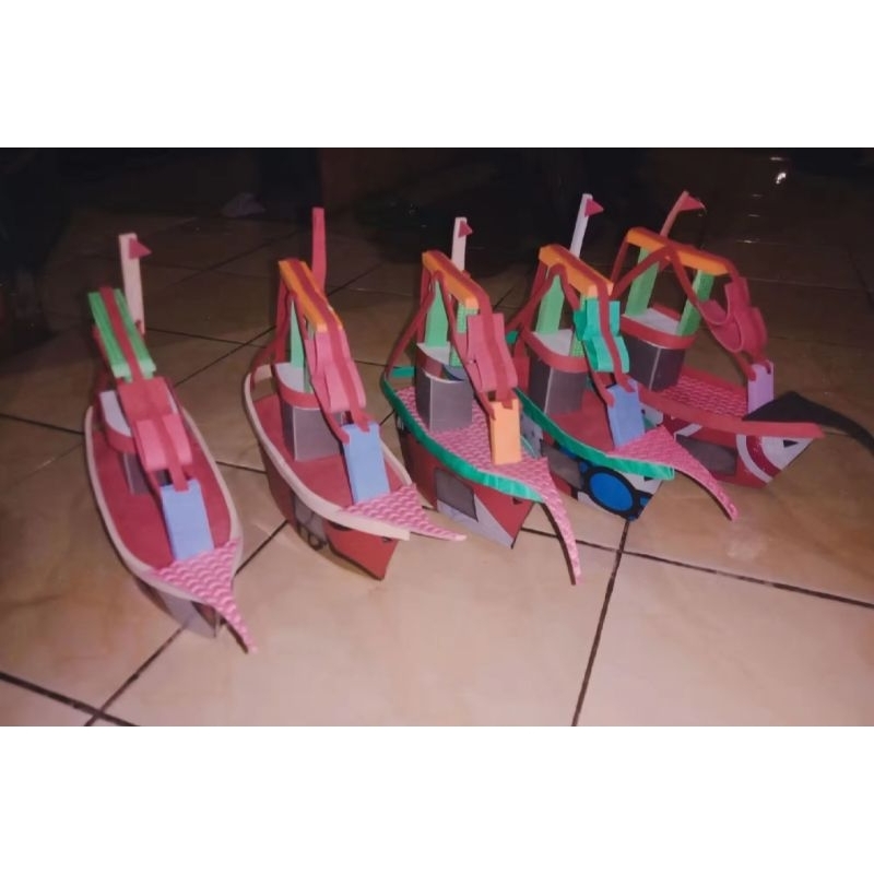 Perahu kapal miniatur mainan anak bonus kelomang mini