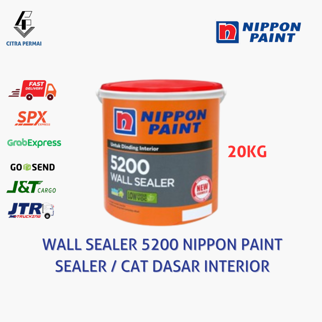 CAT DASAR SEALER 5200 NIPPON PAINT INTERIOR 20 KG /  WALL SEALER 5200 NIPPON PAINT INTERIOR