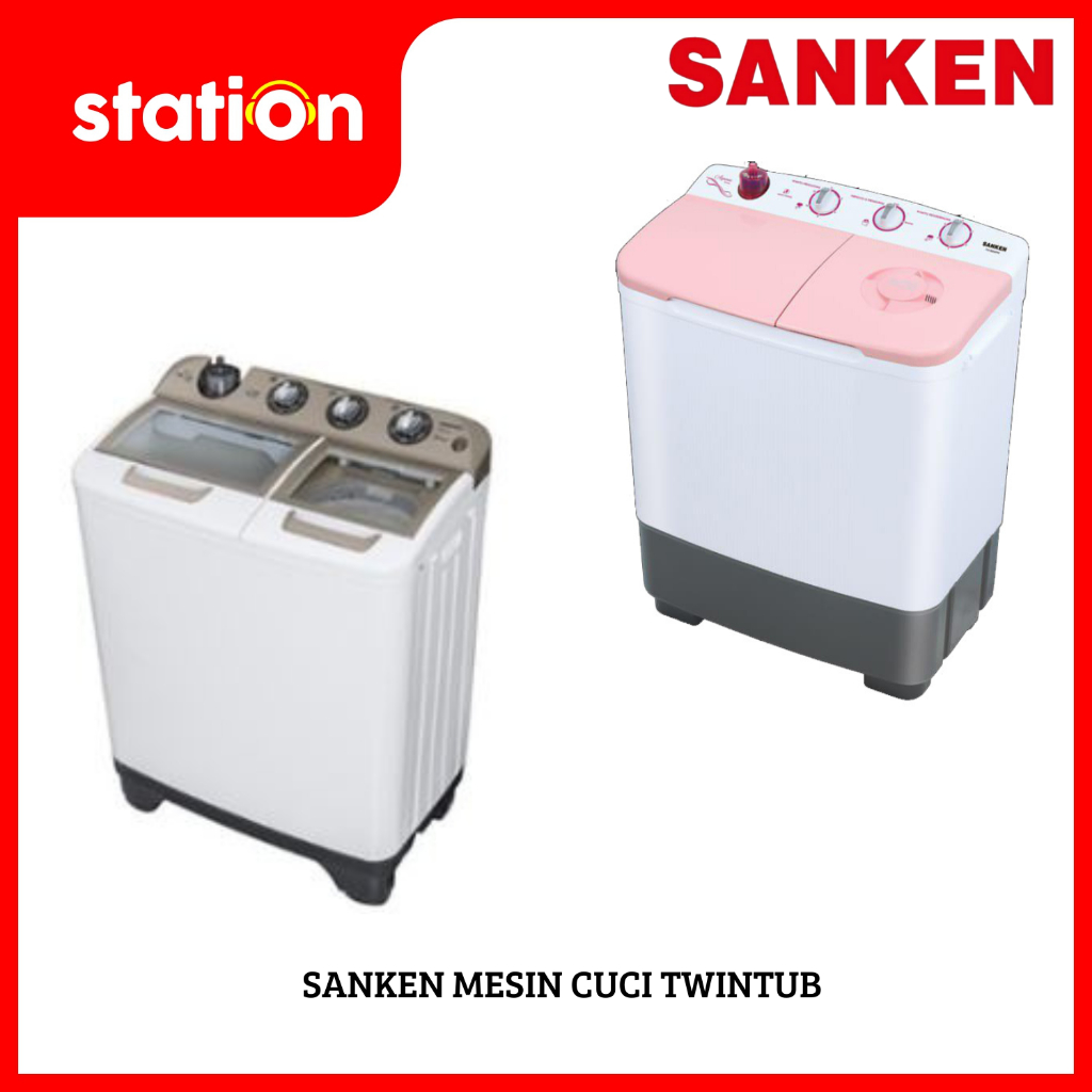 SANKEN MESIN CUCI TWINTUB 11KG TW-1155FGL GOLD / 11 KG TW-1125 GWB  / 8KG TW-8663 FPK / TW-8663 FBU 