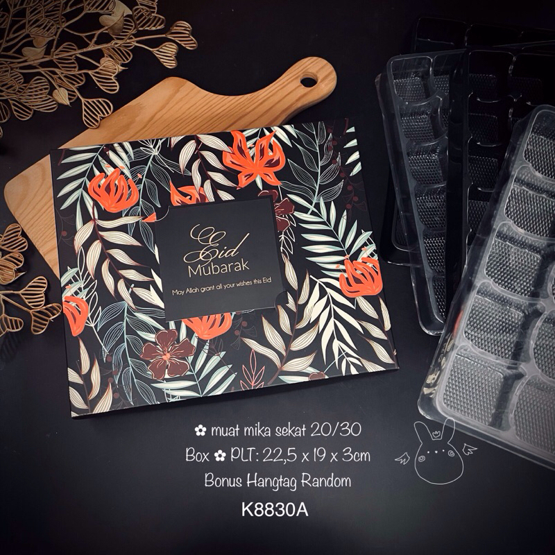 

(10pcs) Kotak +Mika Sekat Komplit K8830-YND Idul Fitri/ Lebaran (SET) K88