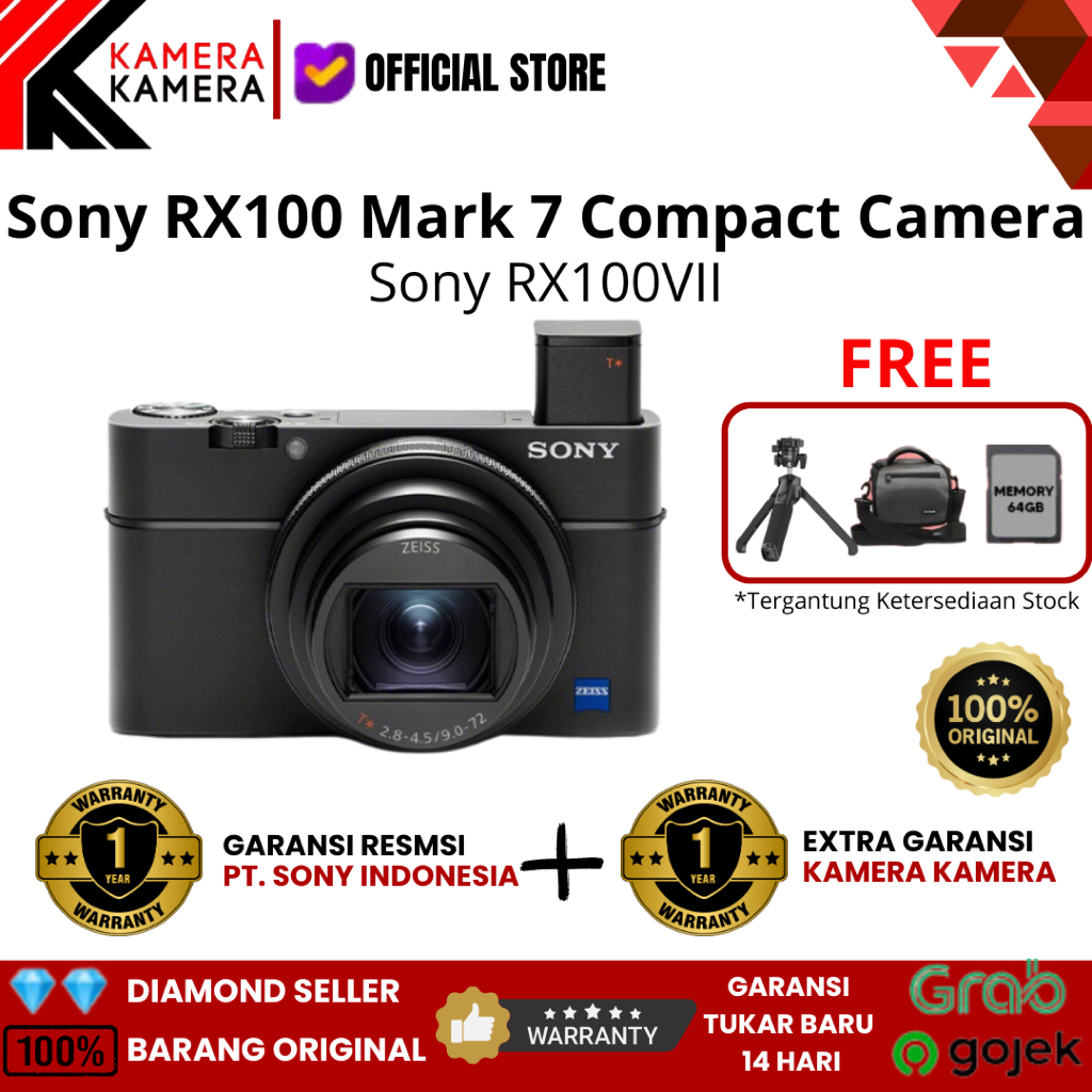 Sony RX100 Mark 7 / Sony RX100VII / RX100M7 / RX100 VII Compact Camera - RESMI