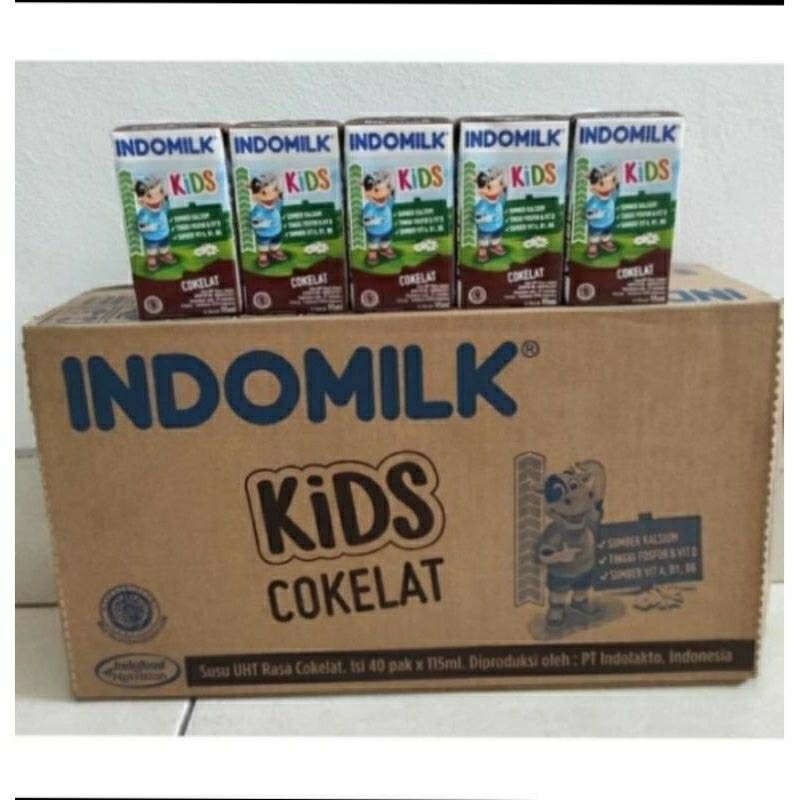 

Indomilk kids susu uht 115ml ( 1 dus) rasa coklat