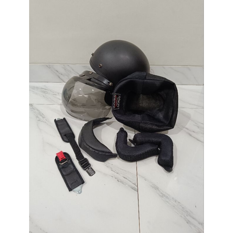 Paket Kaca Helm Bogo Retro + Busa Spon Helm Bogo Retro