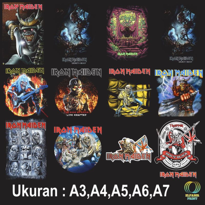 

Dtf Stiker Sablon Setrika Gambar Iron Maiden Ukuran A3 A4 A5 A6 A7 Tinggal Tempel Atau Press