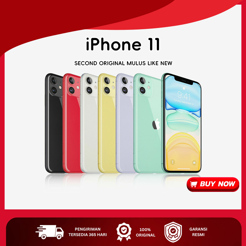 iPhone 11 Second iPhone Bekas 64 256GB Original 100% iPhone 11 Murah iPhone Seken HP iP 11 Second