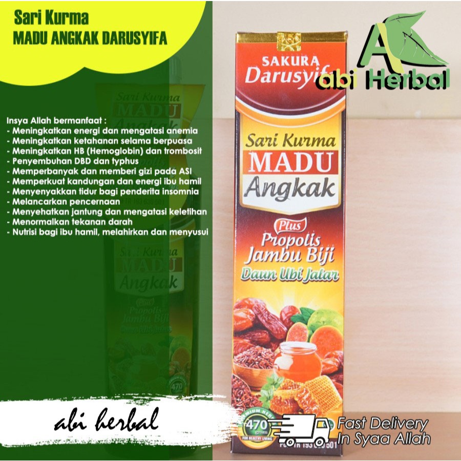 

SARI KURMA MADU ANGKAK DARUSYIFA 470GR