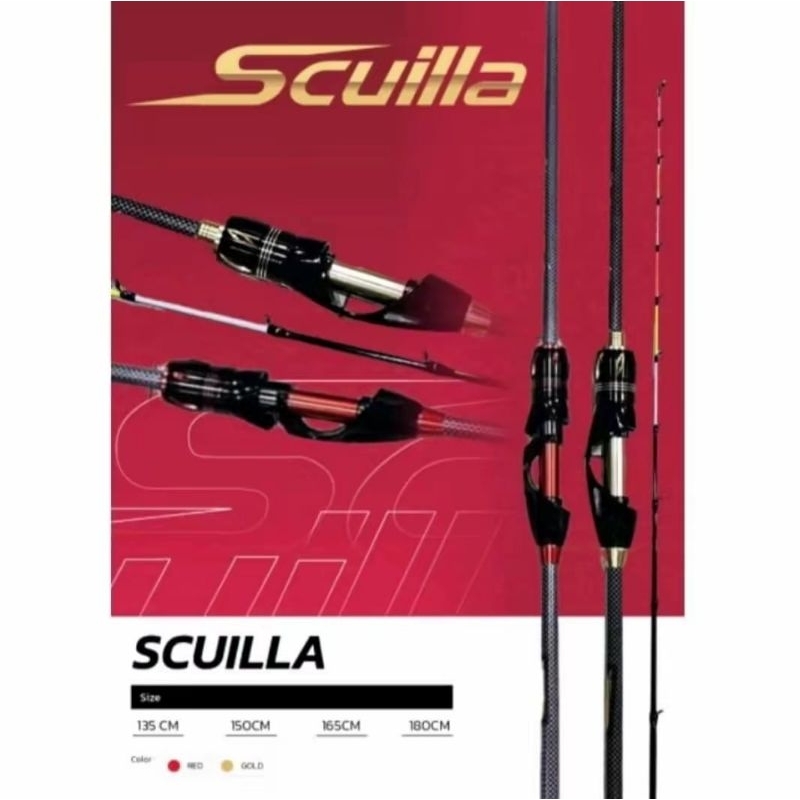 Joran udang D power Scuilla lentur bonus kail udang