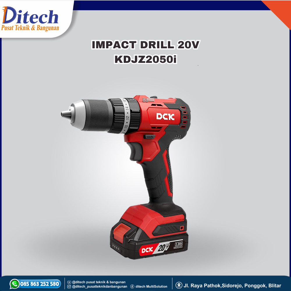 ✅Mesin Bor DCK KDJZ2050i Cordless Brushless Impact Drill / Mesin Bor Impact / Mesin Bor Tembok Batte
