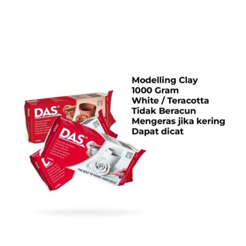 

Das Clay | Tanah Liat 1000 Gram White #387500