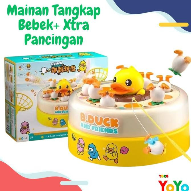 MAINAN TANGKAP BEBEK LONCAT PANCINGAN ANAK 2 IN 1 EDUKASI PANCING BEBEK MANCING IKAN