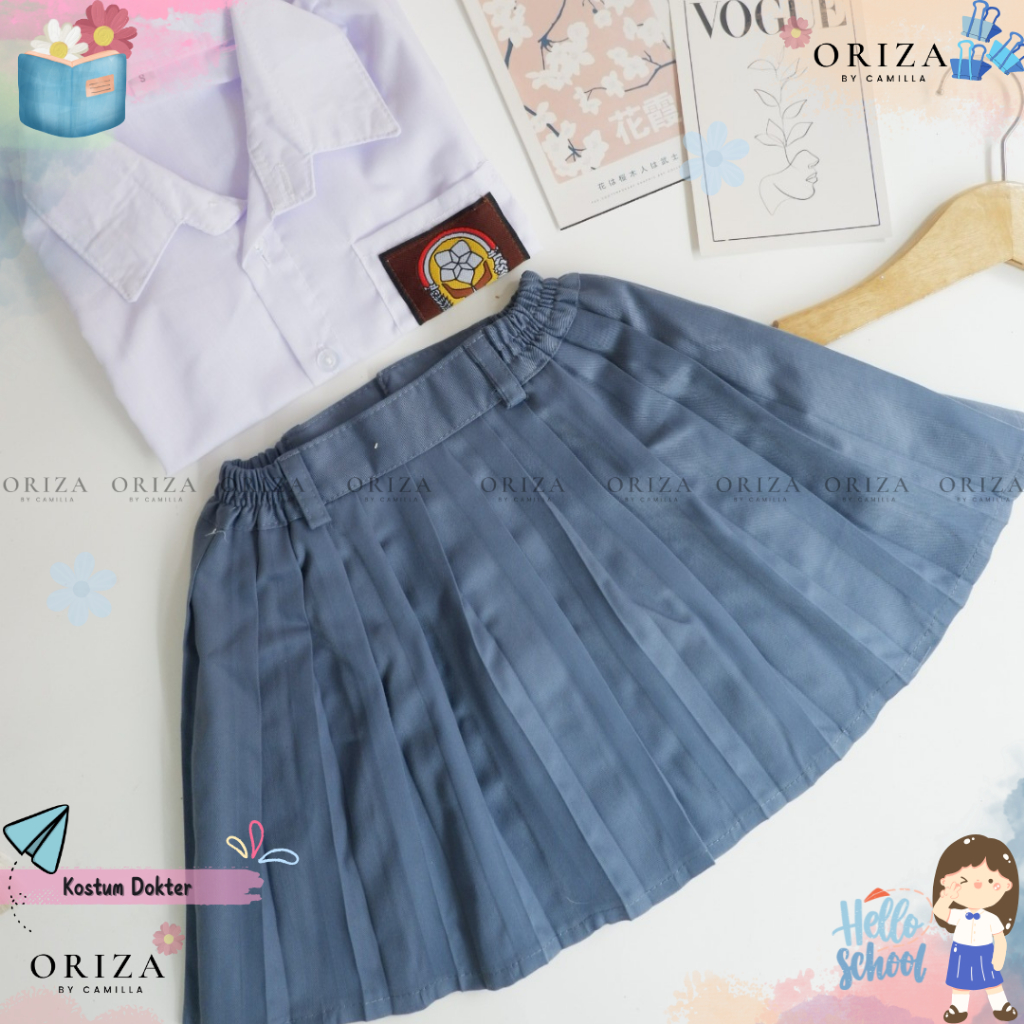 Baju Seragam SMA Untuk Anak kecil Perempuan/Seragam SMA Bayi Perempuan/Seragam Dilan Milea