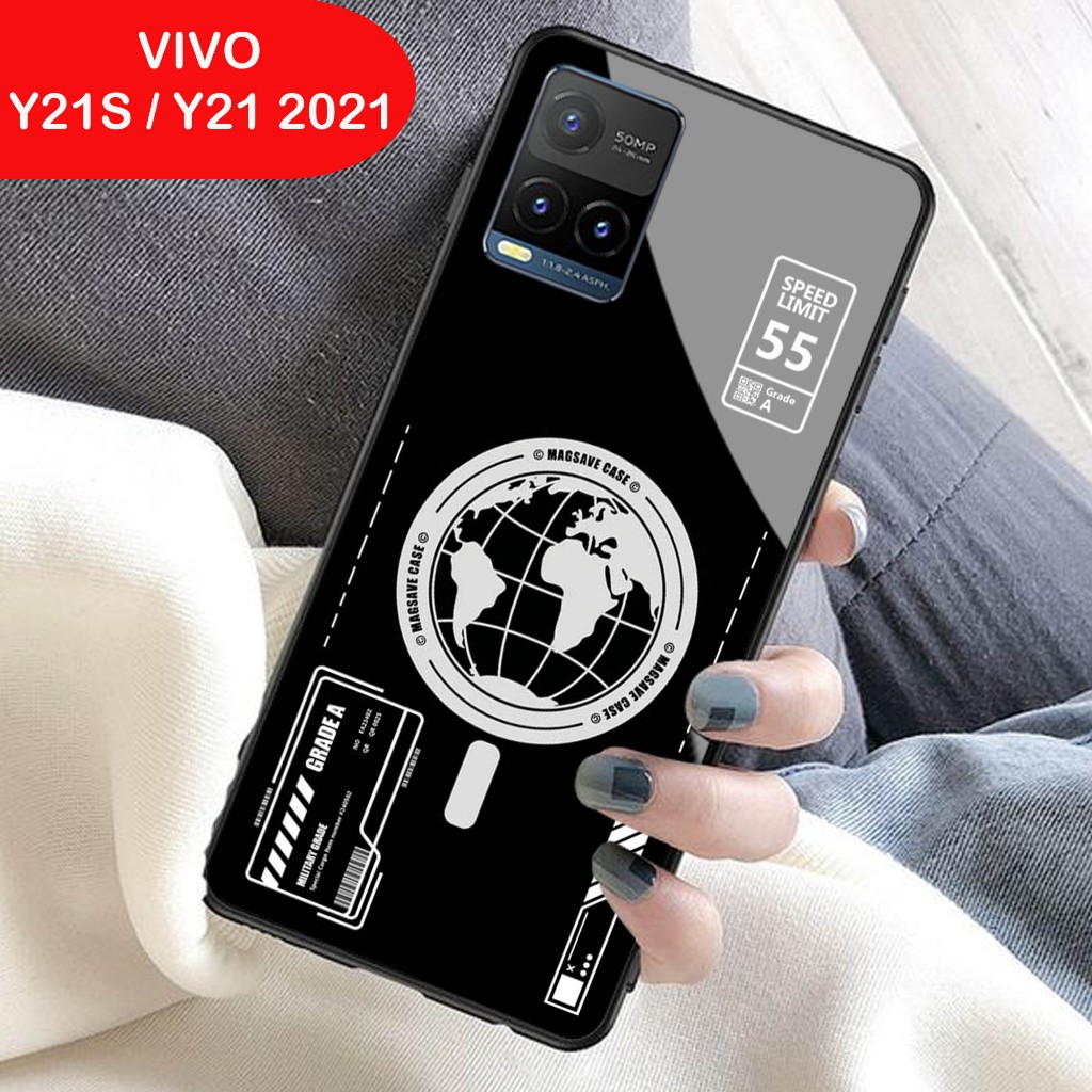 Softcase Glass Kaca | Case Kaca | Casing Kaca |  VIVO Y21 Y21s 2021 [ S119 ].