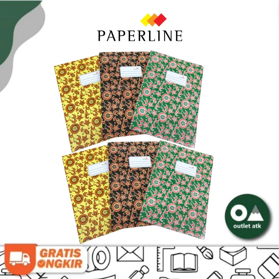

Buku Tulis Hard Cover Paperline Folio isi 100 Lembar