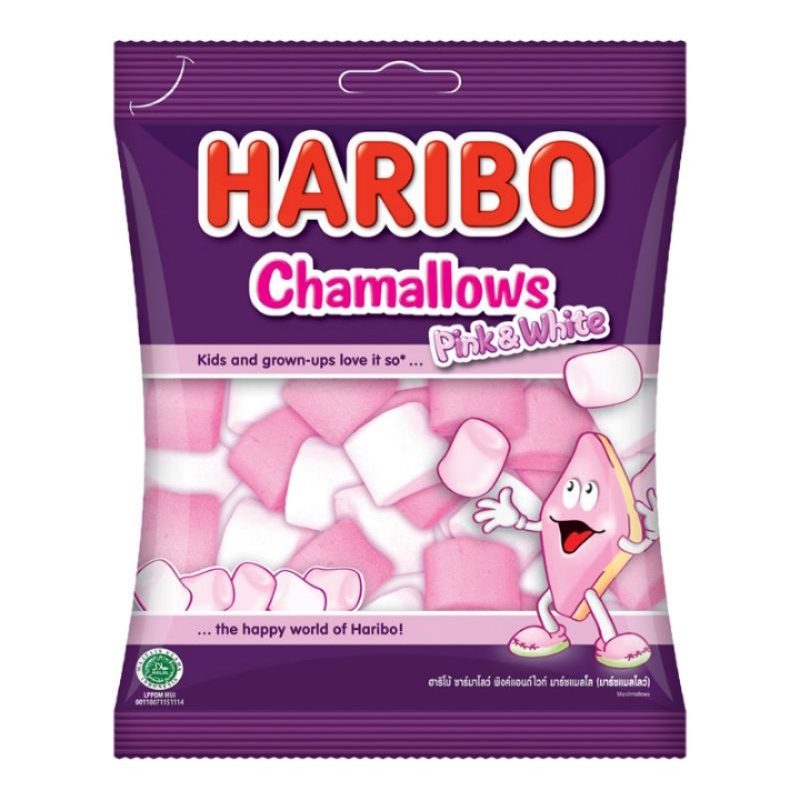 

Haribo chamallows permen pink & white 70 g