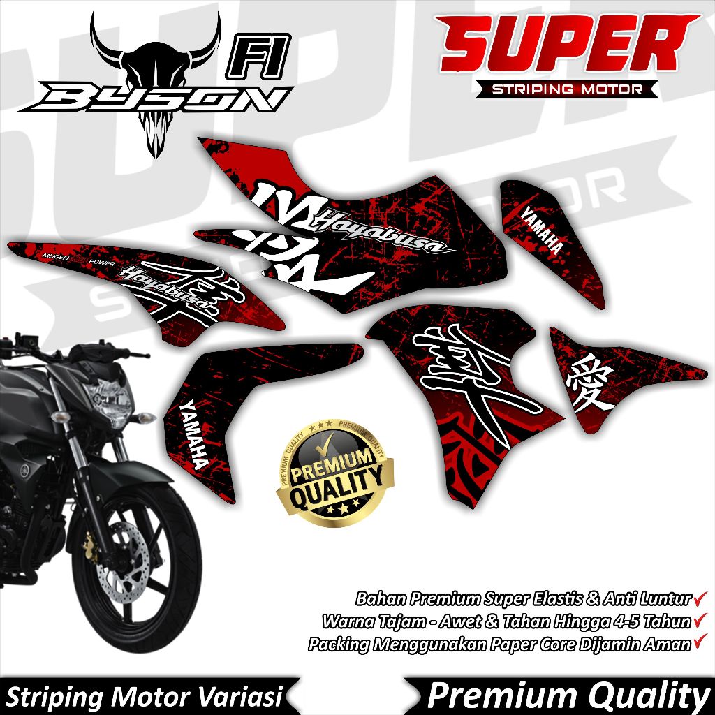 Stiker Byson FI New Anti Luntur keren Striping Byson Striping Byson FI NEW Striping Yamaha Byson FI 